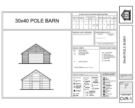 free 30x40 pole barn blueprints